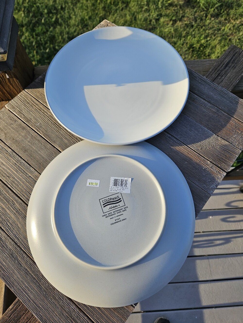 Noritake Colorwave GRAPHITE GRAY 8483 Dinner Plates Set of 2 Everyday Stoneware